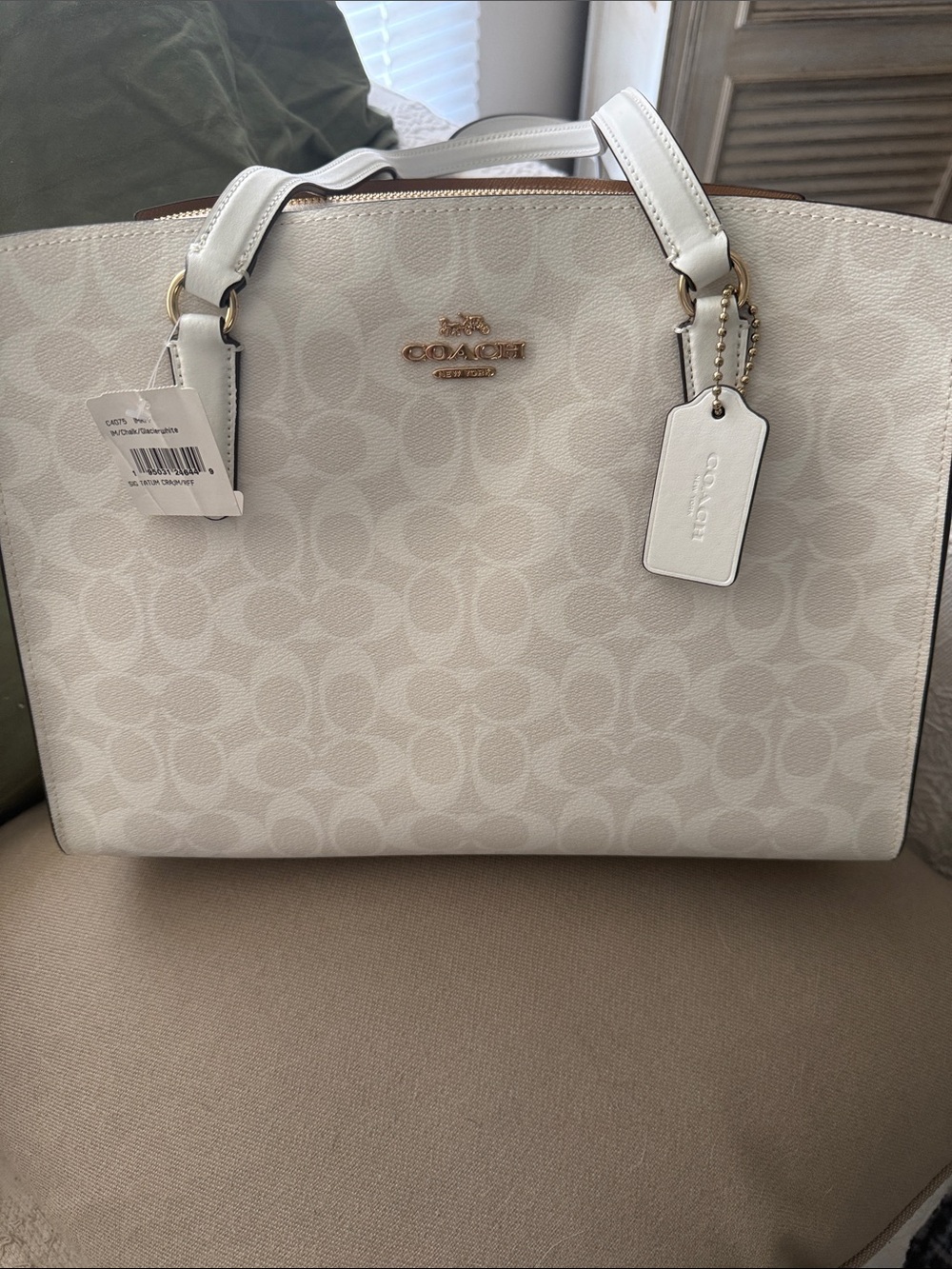 Coach Chalk Signature Tatum Tote with Matching Wallet, Journal and Wristlet - Picture 3 of 17
